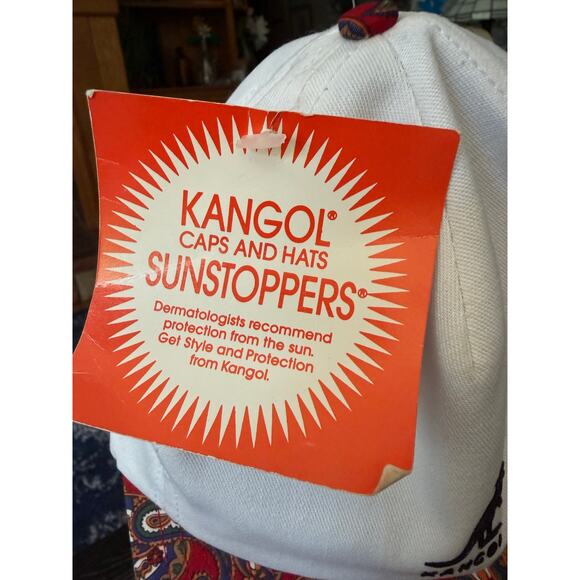 Vintage NWT Kangol Design Vintage Red Paisley Leather  Vintage NWT Kangol Design Vintage Red Paisley Leather SnapBack